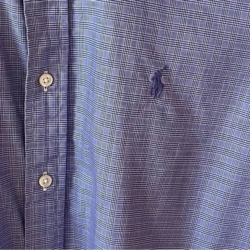 Polo Ralph Lauren Men's Blue Button-Down Long Sleeve Shirt Size 16 1/2, Business